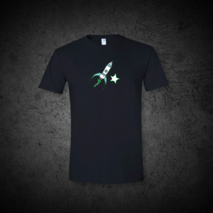 Black T-Shirt (Rocket)